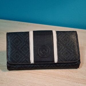 Vintage Liz Claiborne Black and Cream Wallet